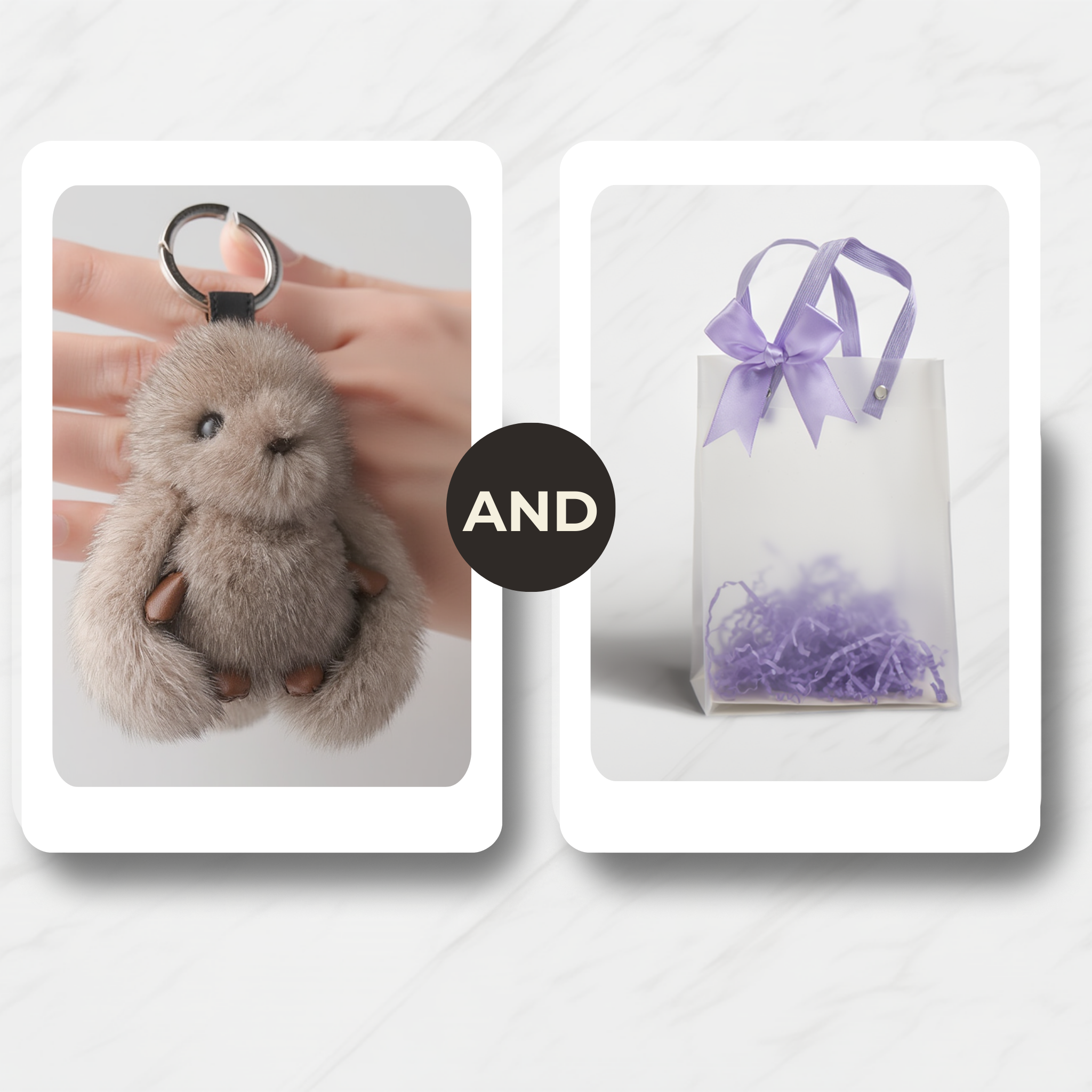 The "Cuddle Buddy" Fluffy Bunny Keychain