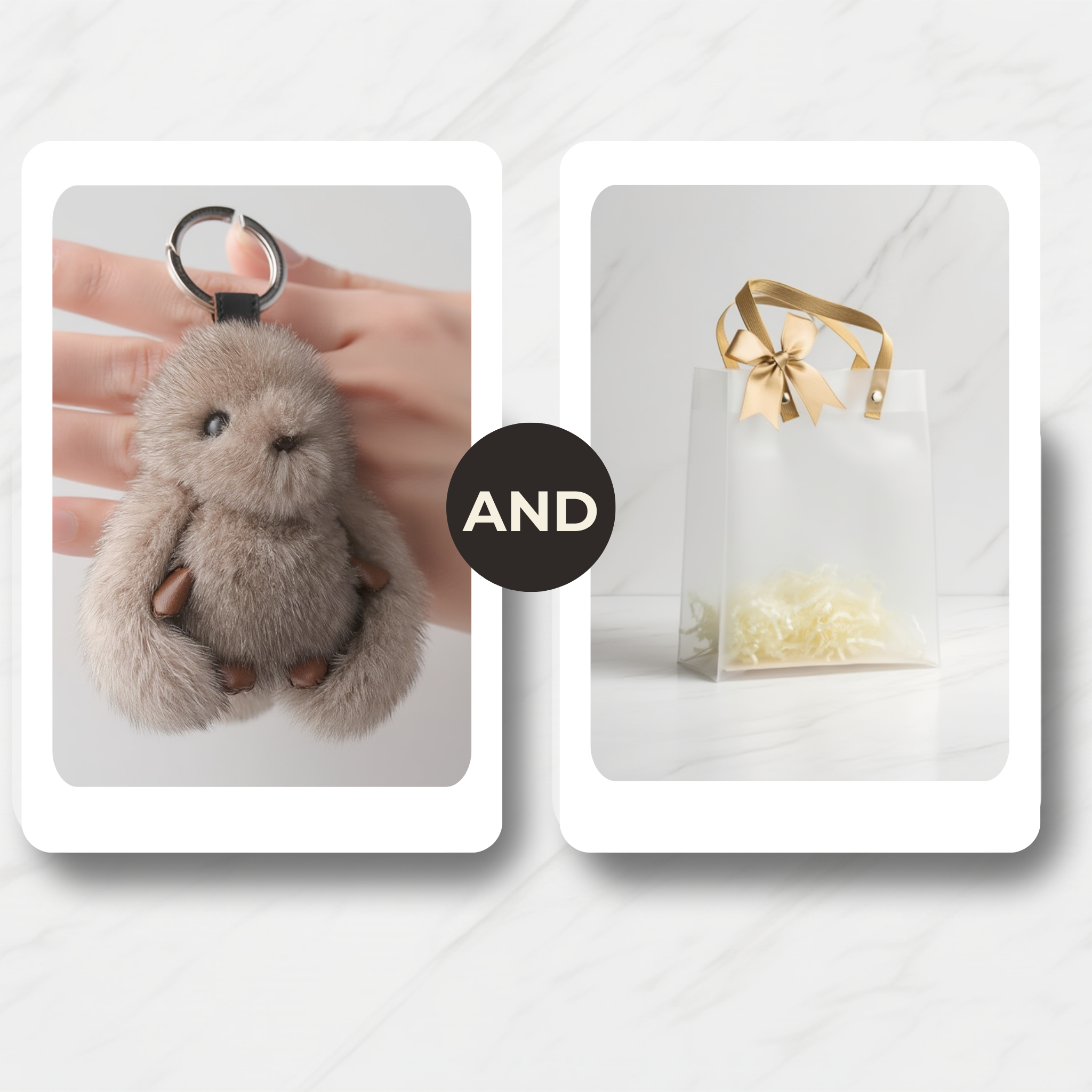 The "Cuddle Buddy" Fluffy Bunny Keychain