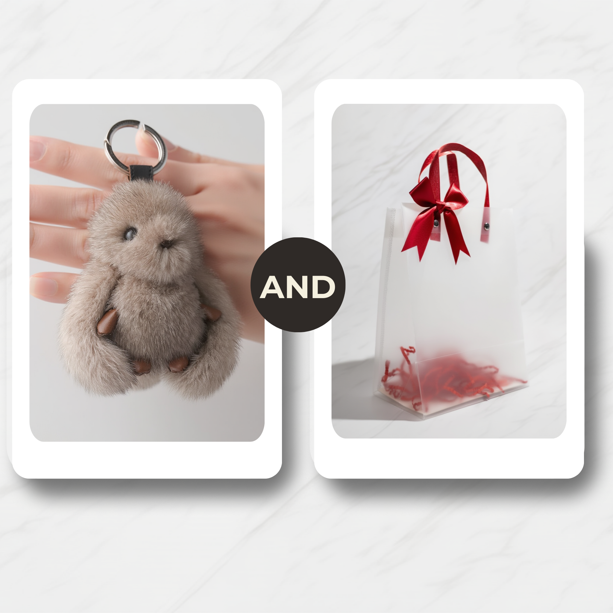 The "Cuddle Buddy" Fluffy Bunny Keychain
