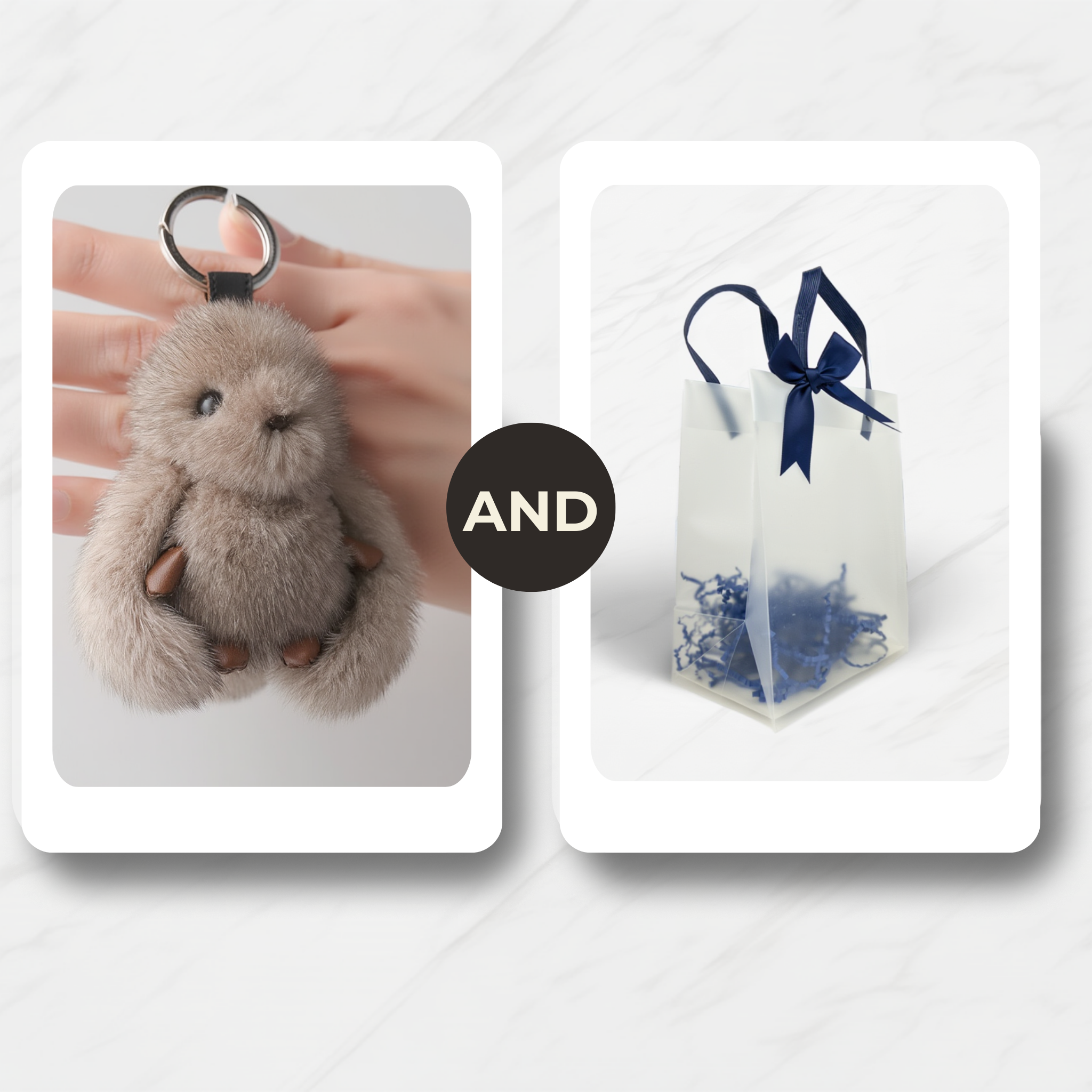 The "Cuddle Buddy" Fluffy Bunny Keychain