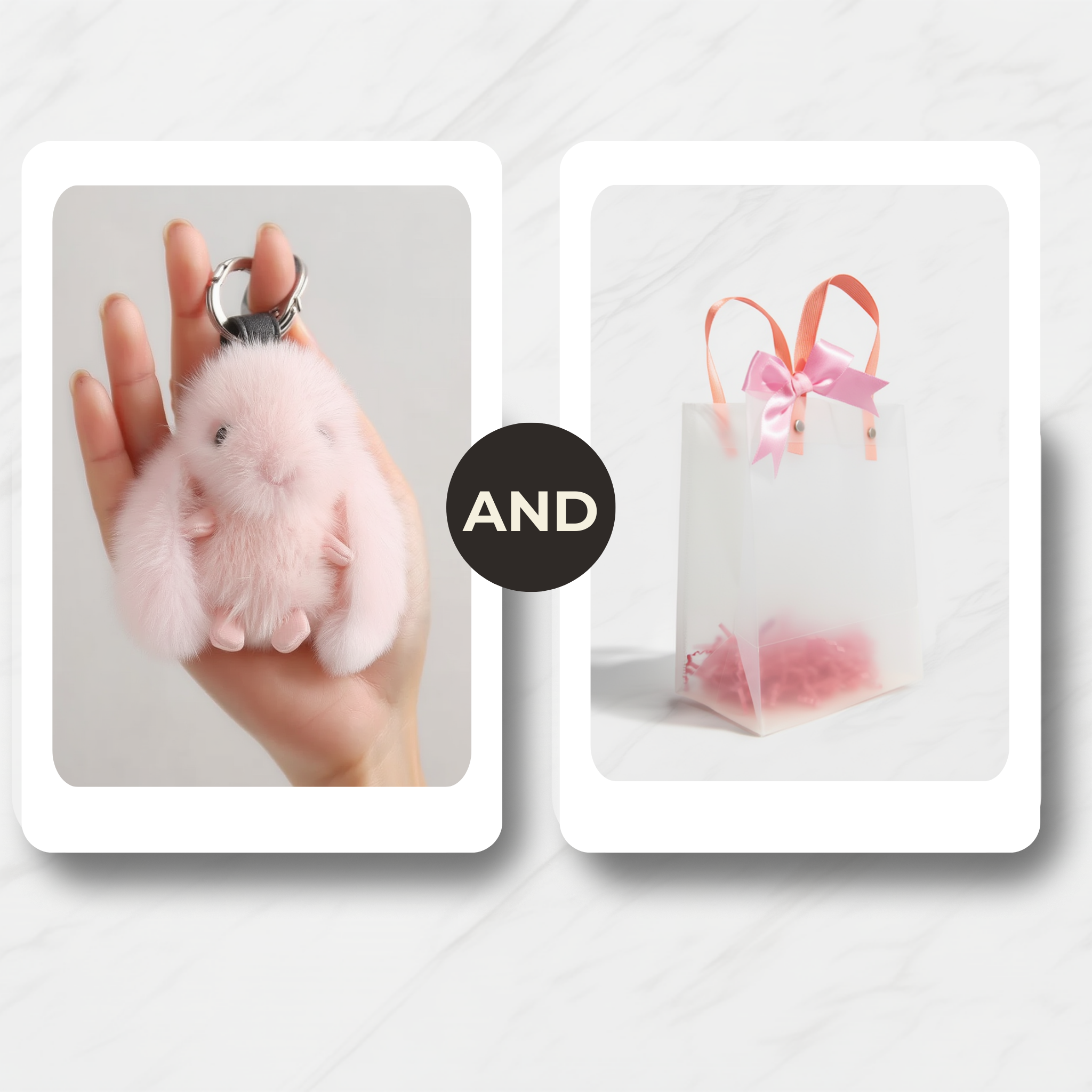 The "Cuddle Buddy" Fluffy Bunny Keychain