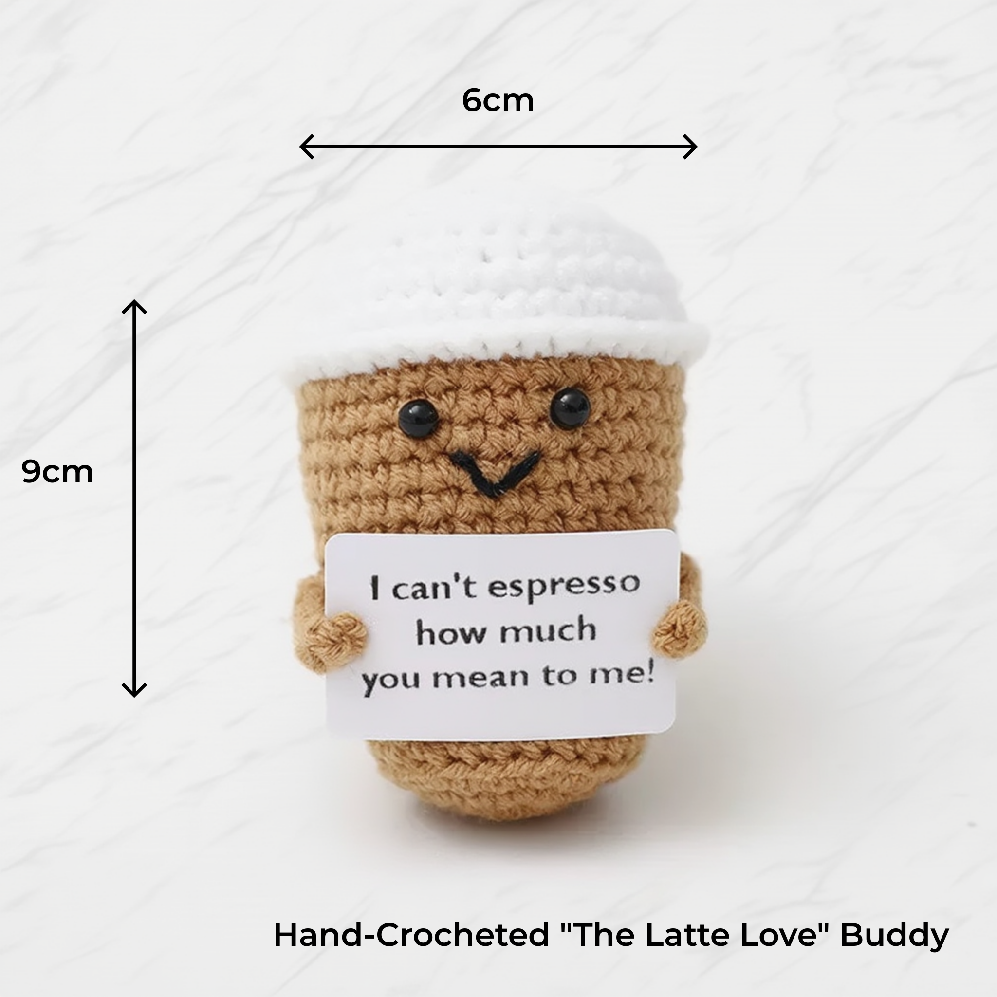 Hand-Crocheted "Latte Love" Buddy