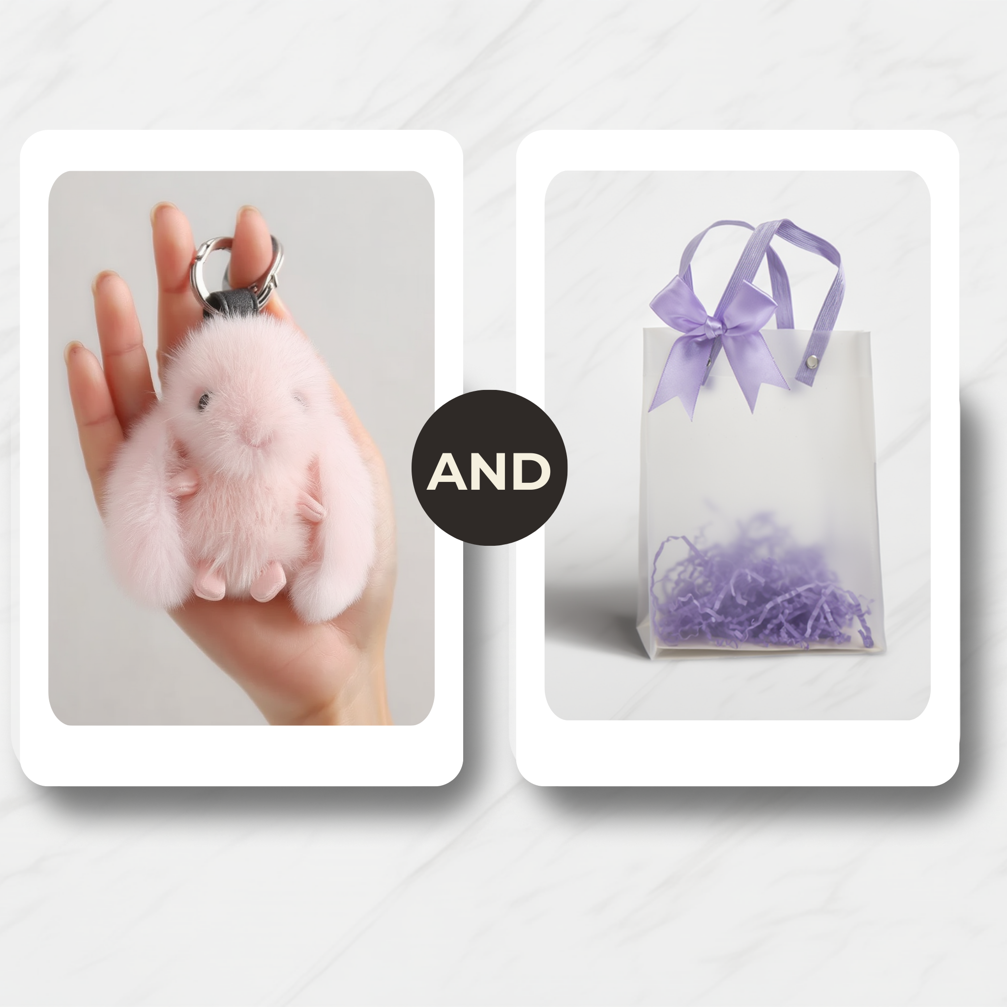 The "Cuddle Buddy" Fluffy Bunny Keychain