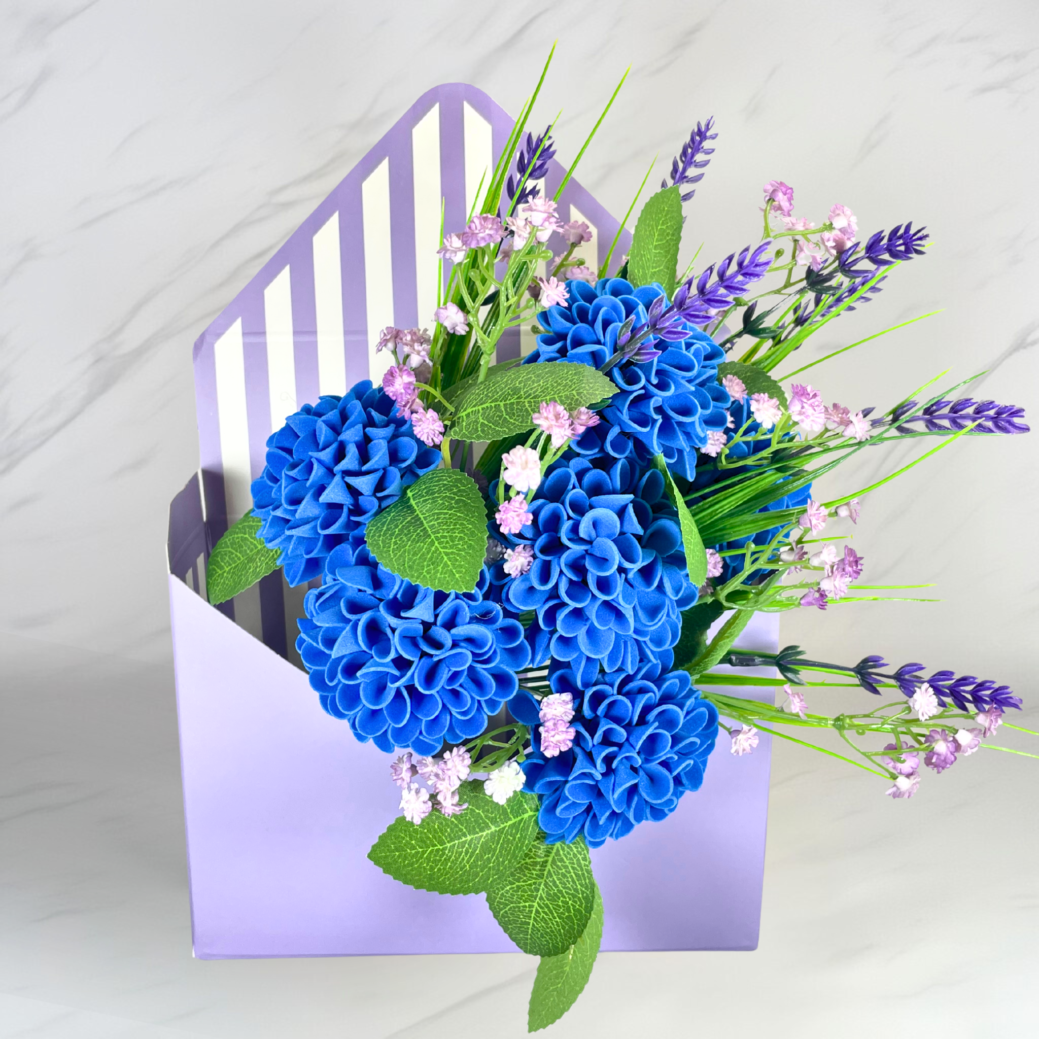 Sapphire Serenity Envelope (Artificial Flowers)