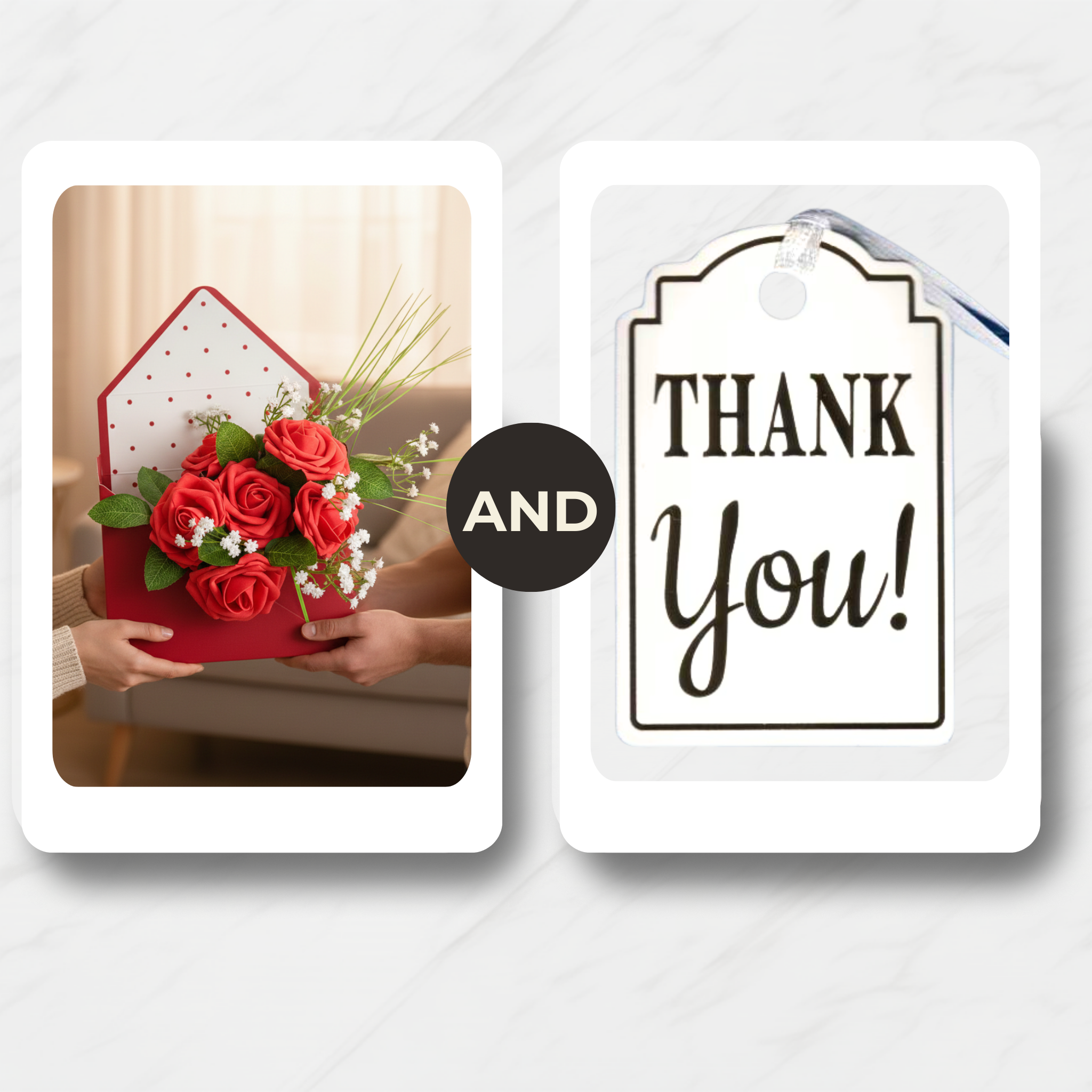 Red Rose Message Box (Artificial Flowers)
