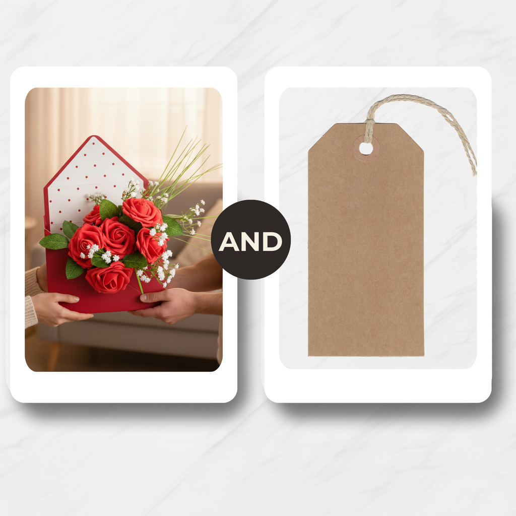 Red Rose Message Box (Artificial Flowers)