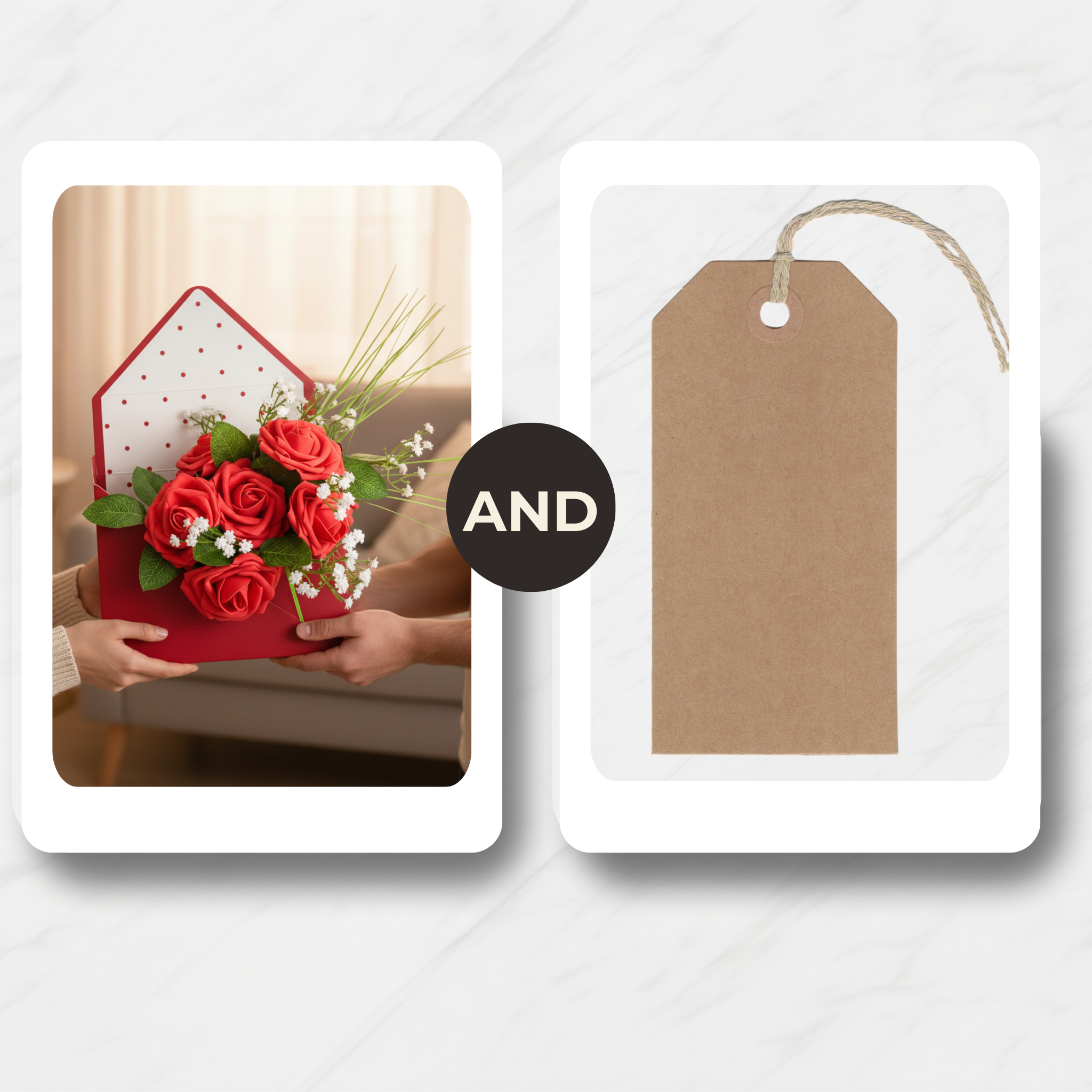 Red Rose Message Box (Artificial Flowers)
