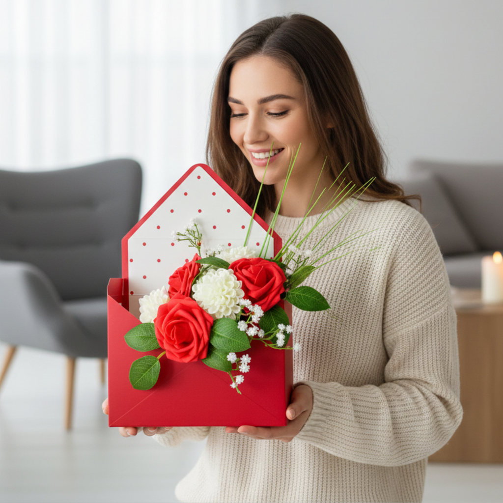 Ruby Classic Envelope (Artificial Flowers)