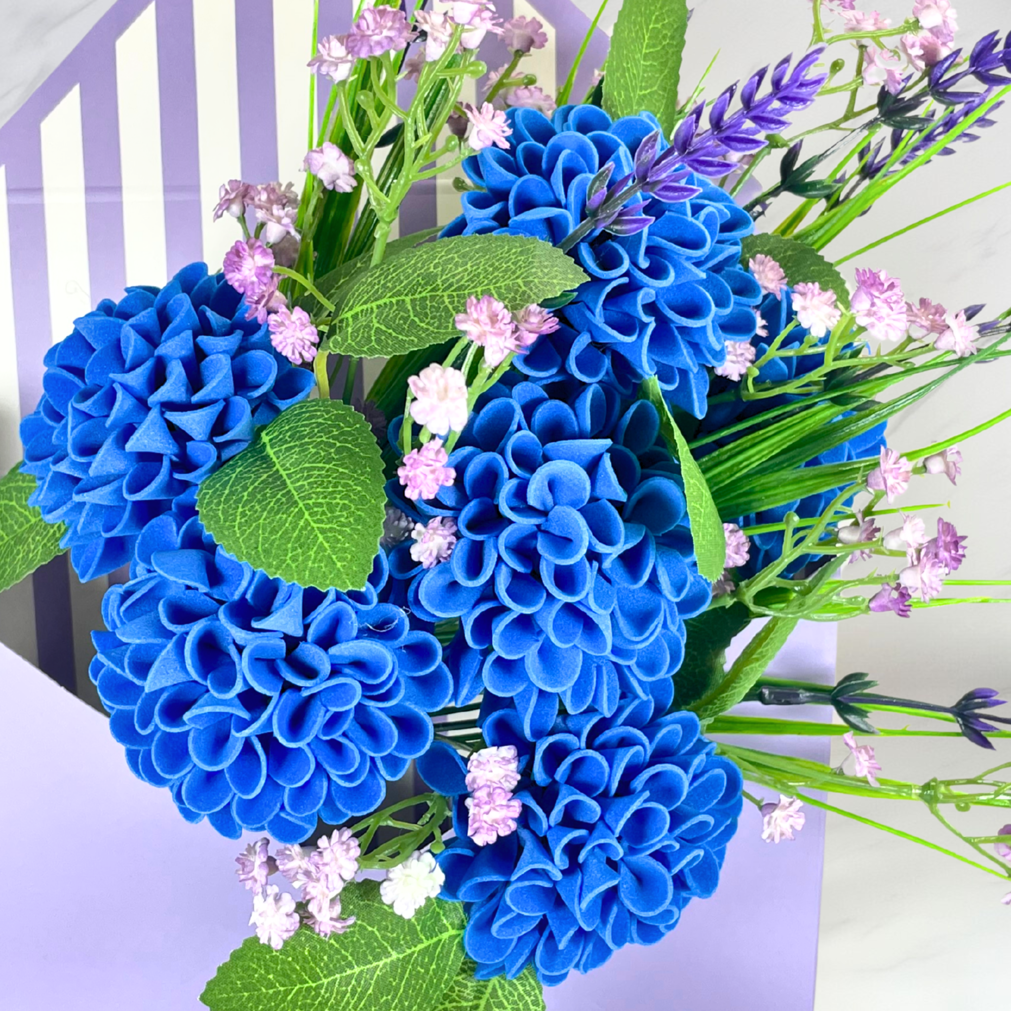 Sapphire Serenity Envelope (Artificial Flowers)