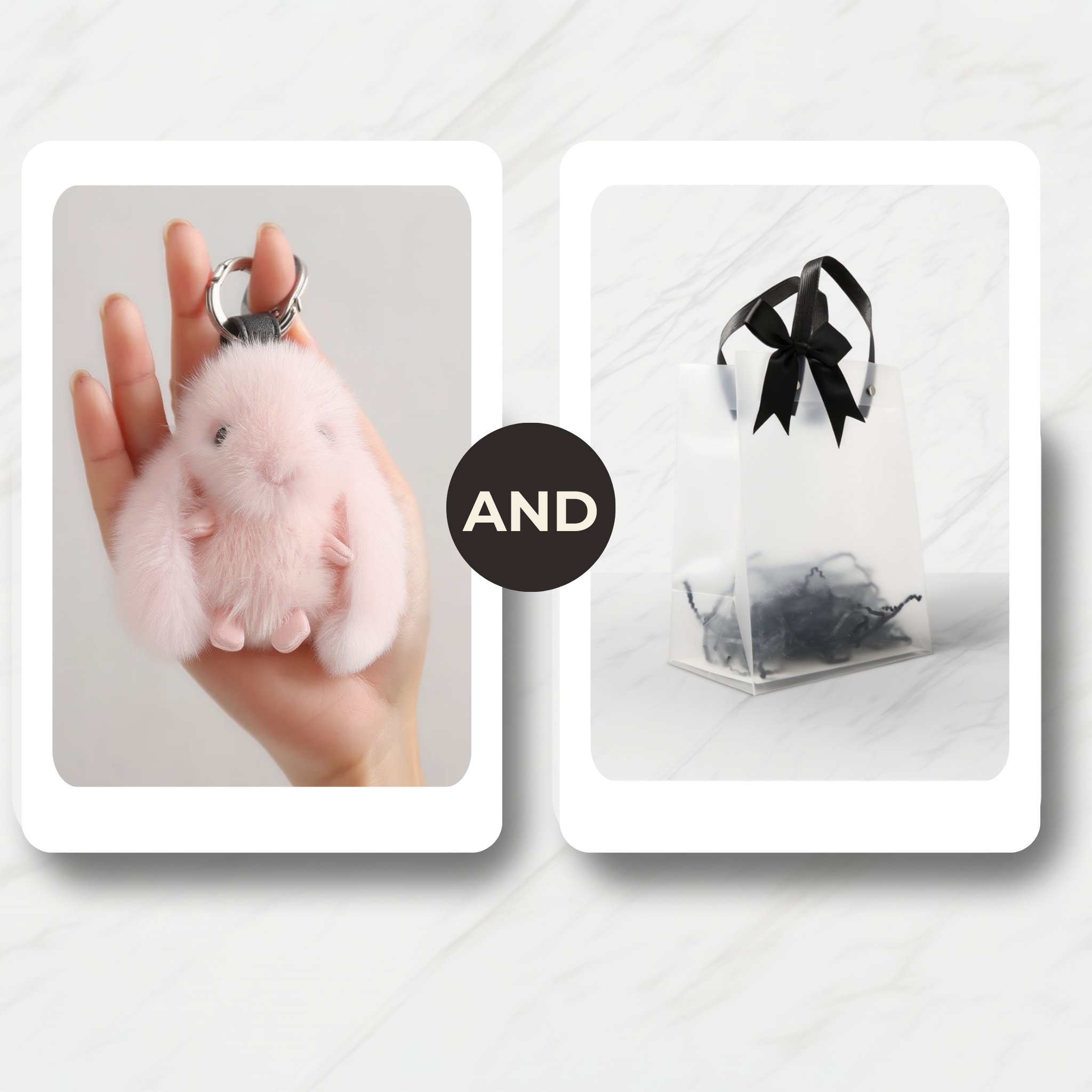 The "Cuddle Buddy" Fluffy Bunny Keychain