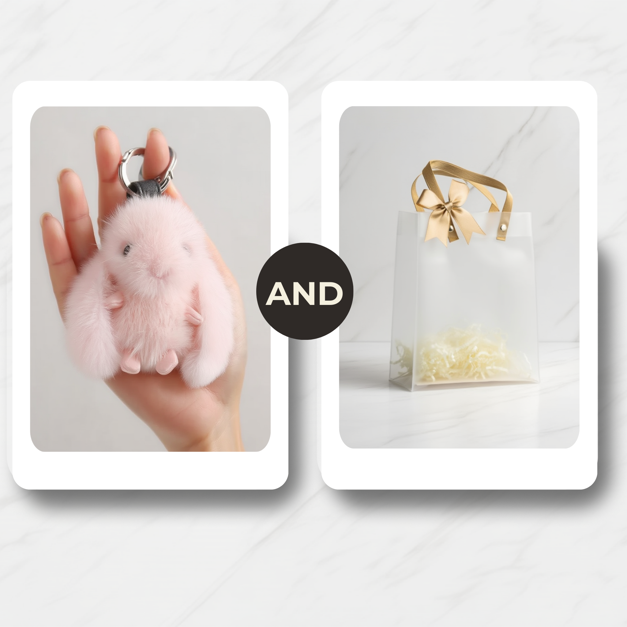 The "Cuddle Buddy" Fluffy Bunny Keychain