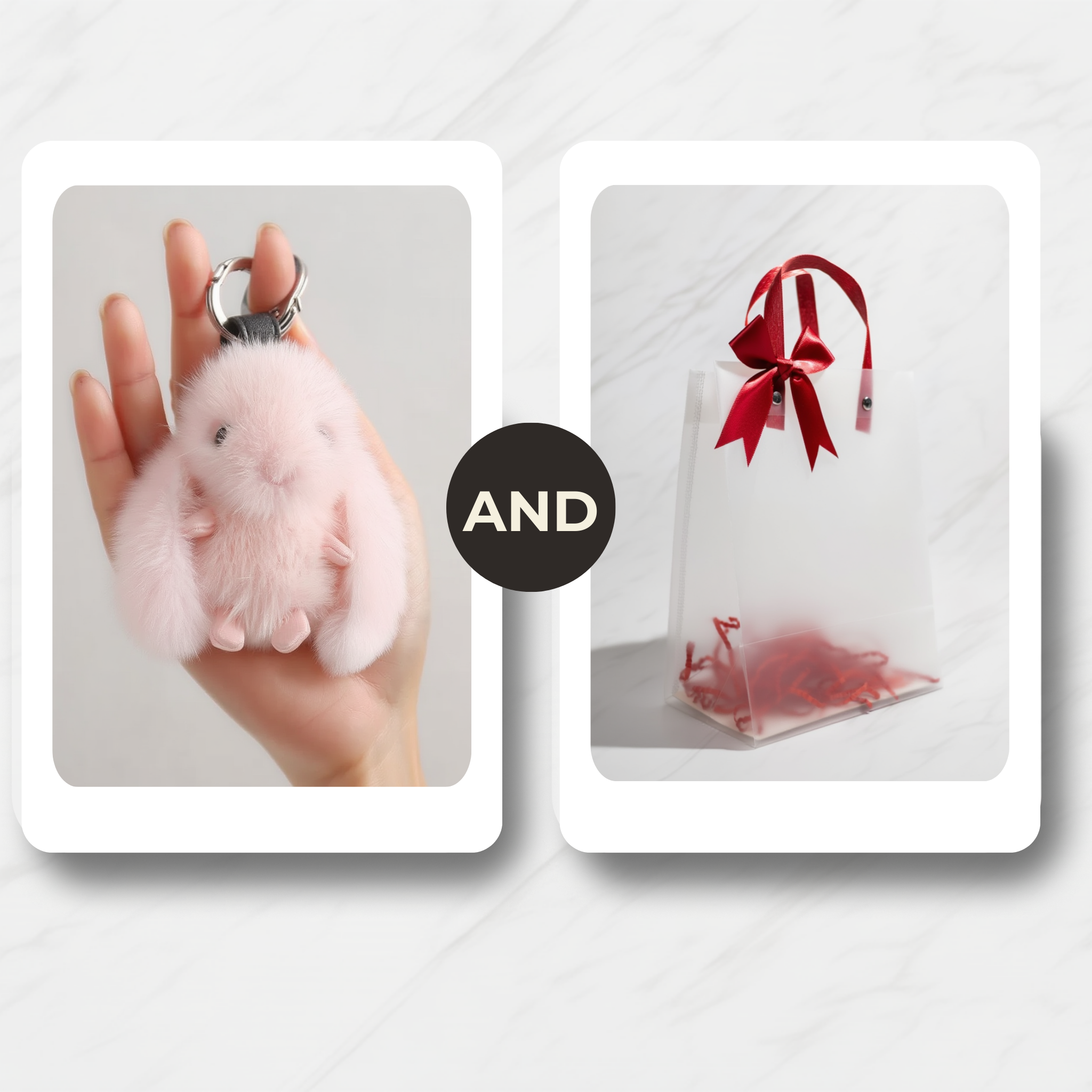 The "Cuddle Buddy" Fluffy Bunny Keychain