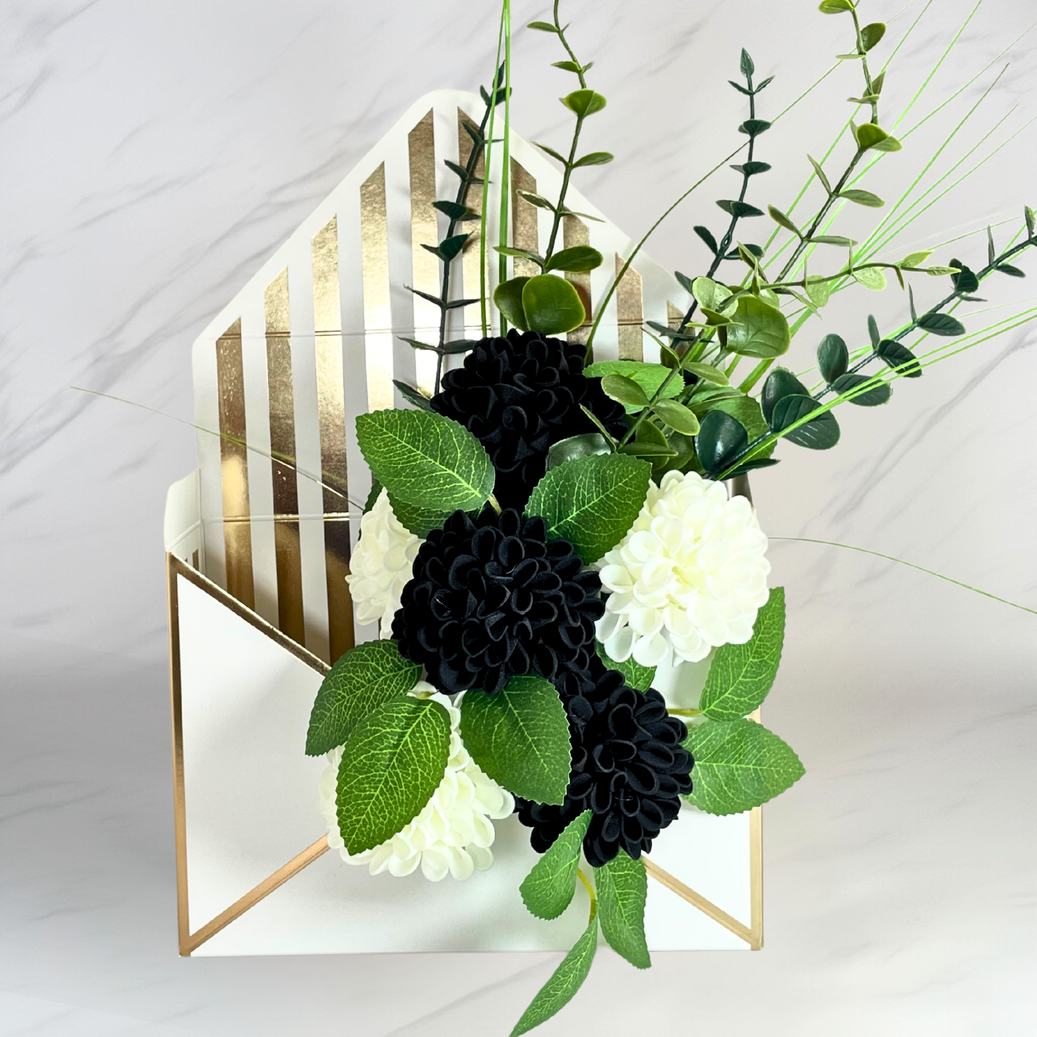 Black & Gold Luxury Florals (Artificial Flowers)