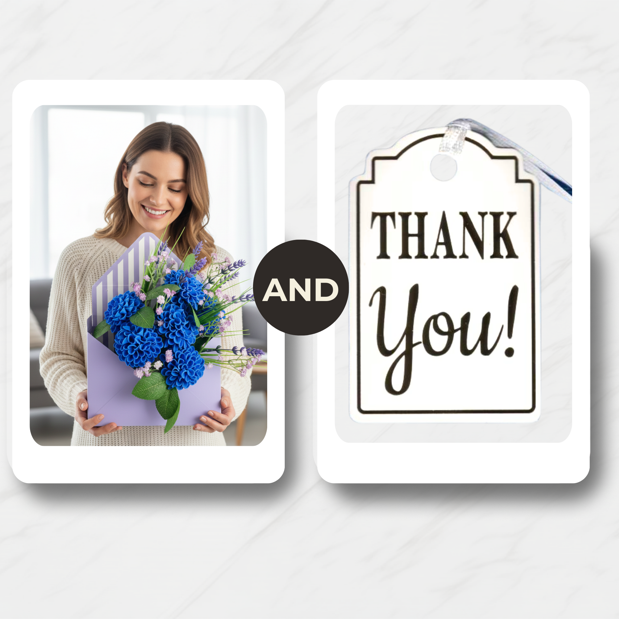 Sapphire Serenity Envelope (Artificial Flowers)
