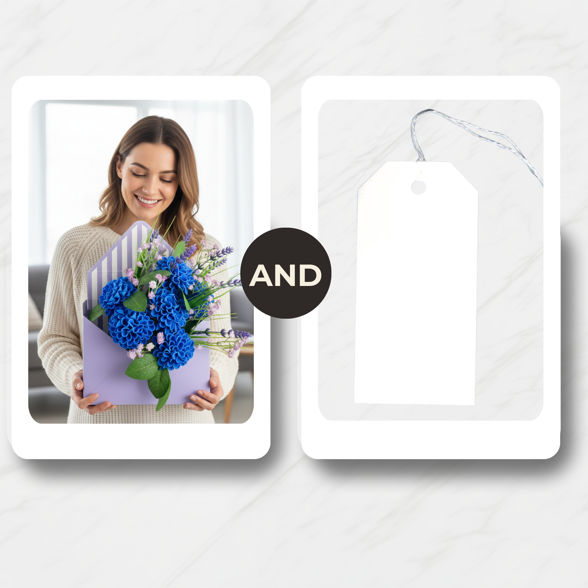 Sapphire Serenity Envelope (Artificial Flowers)