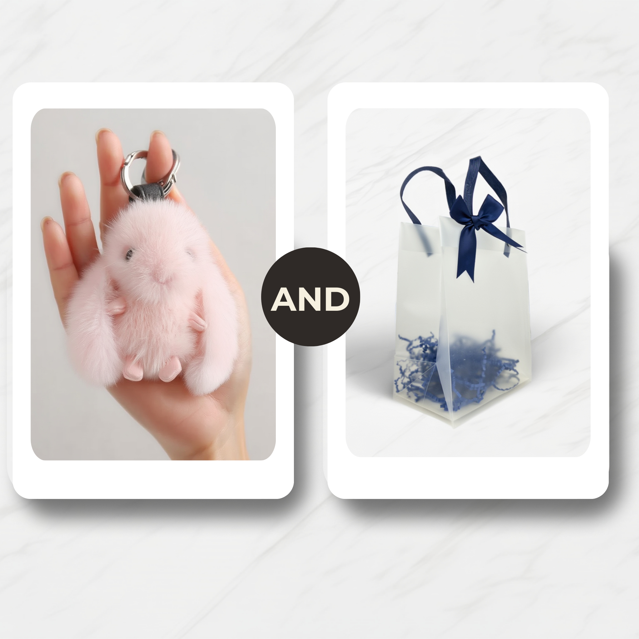 The "Cuddle Buddy" Fluffy Bunny Keychain