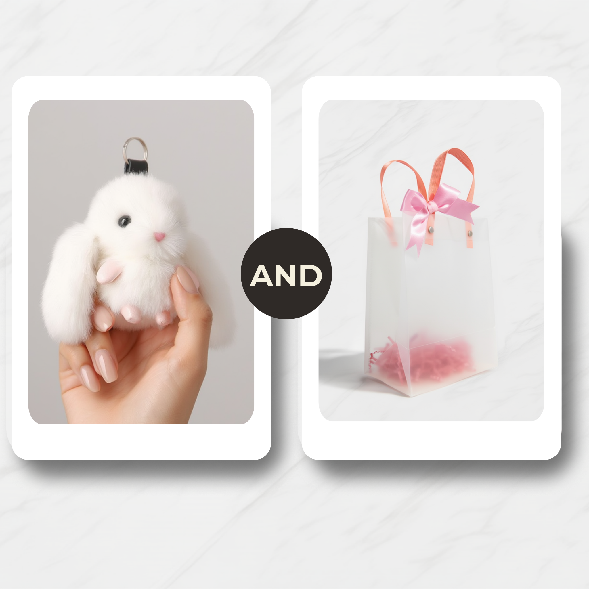 The "Cuddle Buddy" Fluffy Bunny Keychain