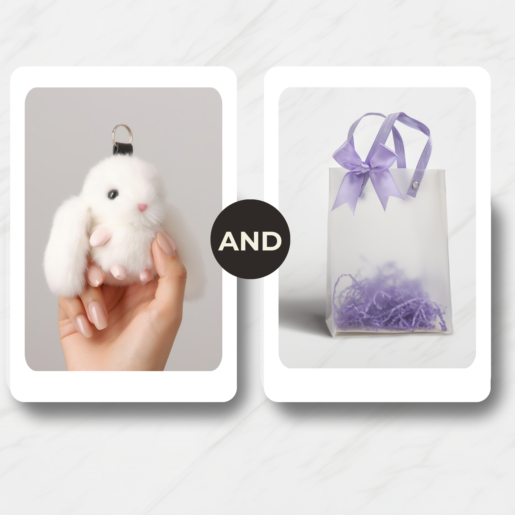 The "Cuddle Buddy" Fluffy Bunny Keychain