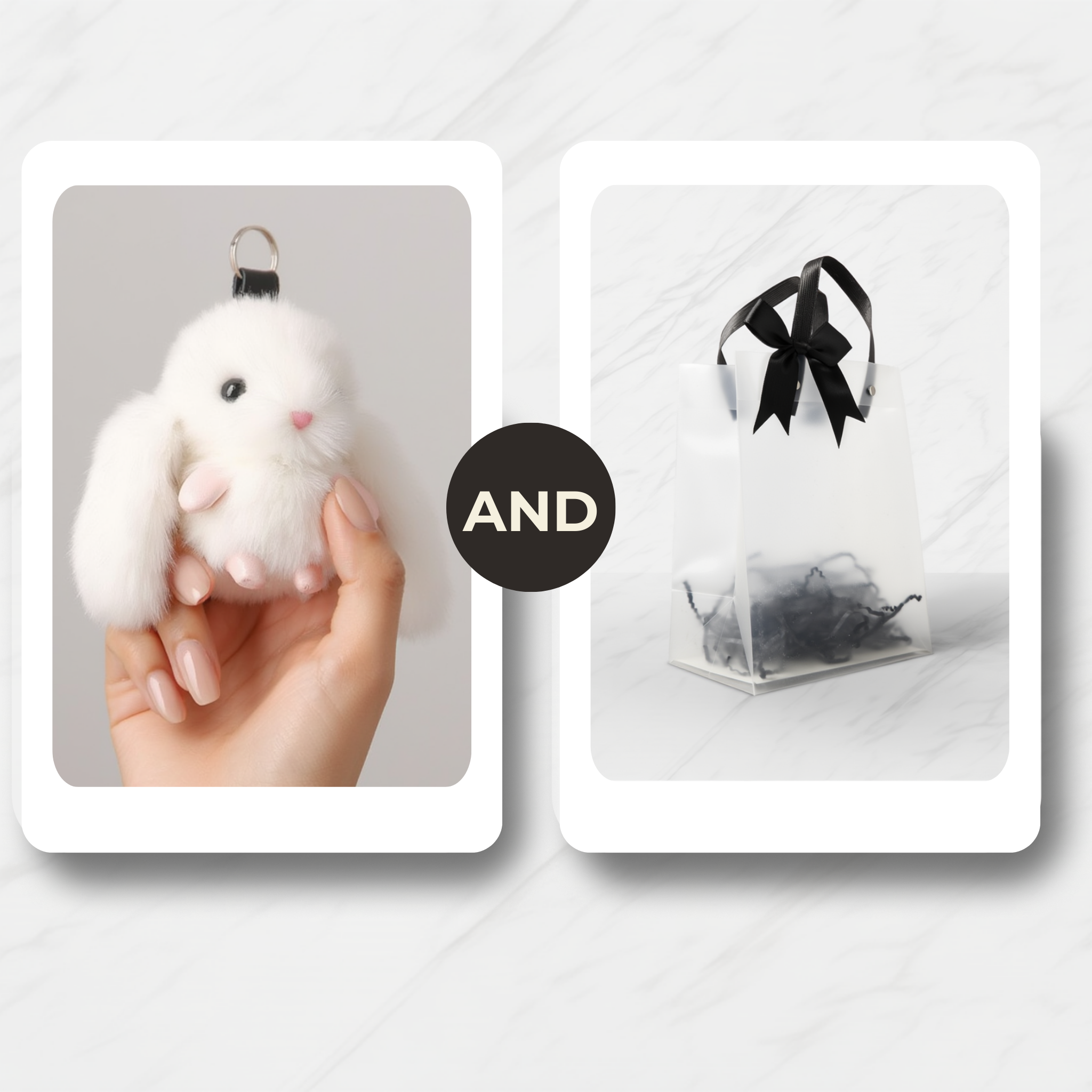 The "Cuddle Buddy" Fluffy Bunny Keychain