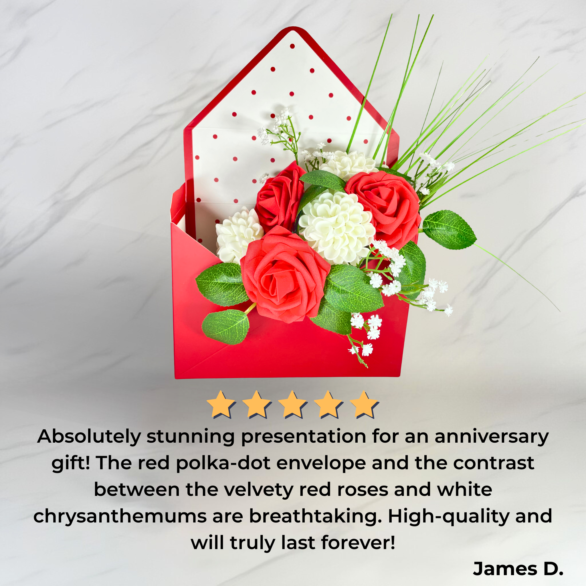 Ruby Classic Envelope (Artificial Flowers)