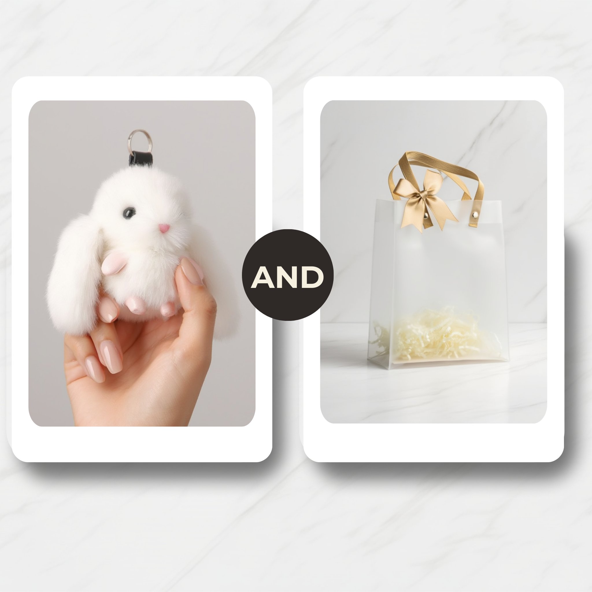 The "Cuddle Buddy" Fluffy Bunny Keychain