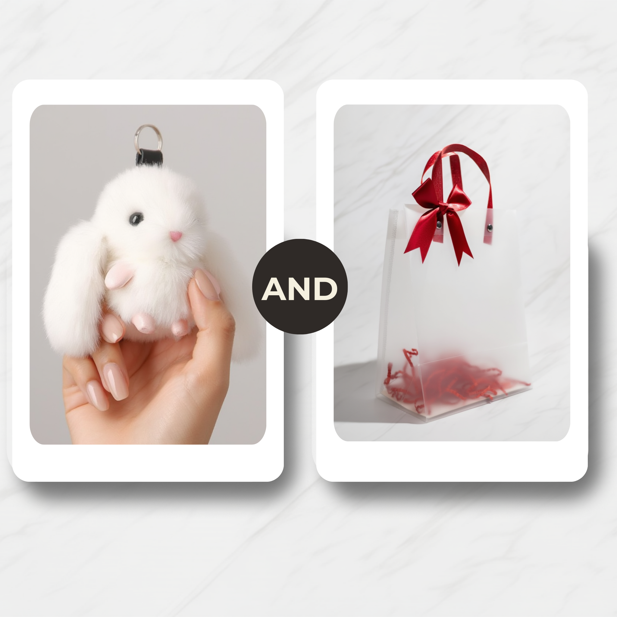 The "Cuddle Buddy" Fluffy Bunny Keychain