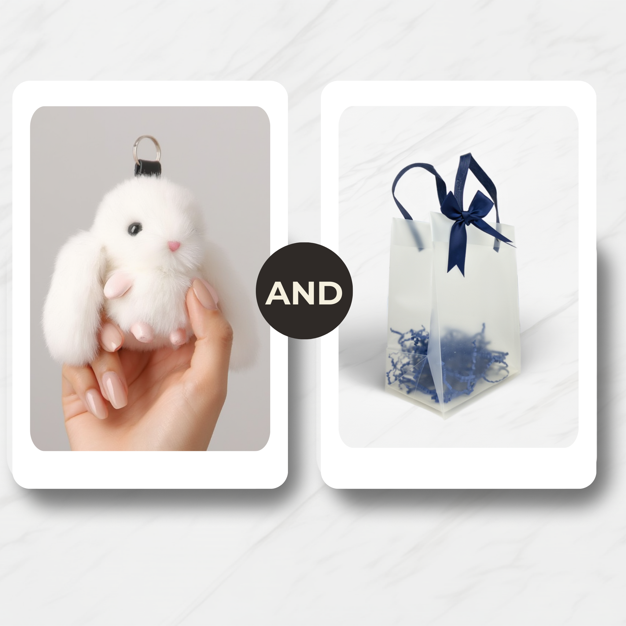 The "Cuddle Buddy" Fluffy Bunny Keychain