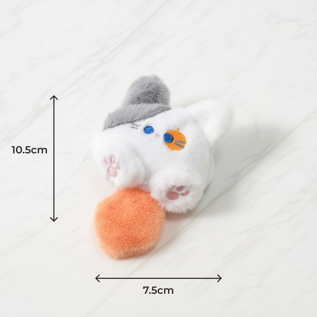 Fluffy Companion Plush Cat Keychain