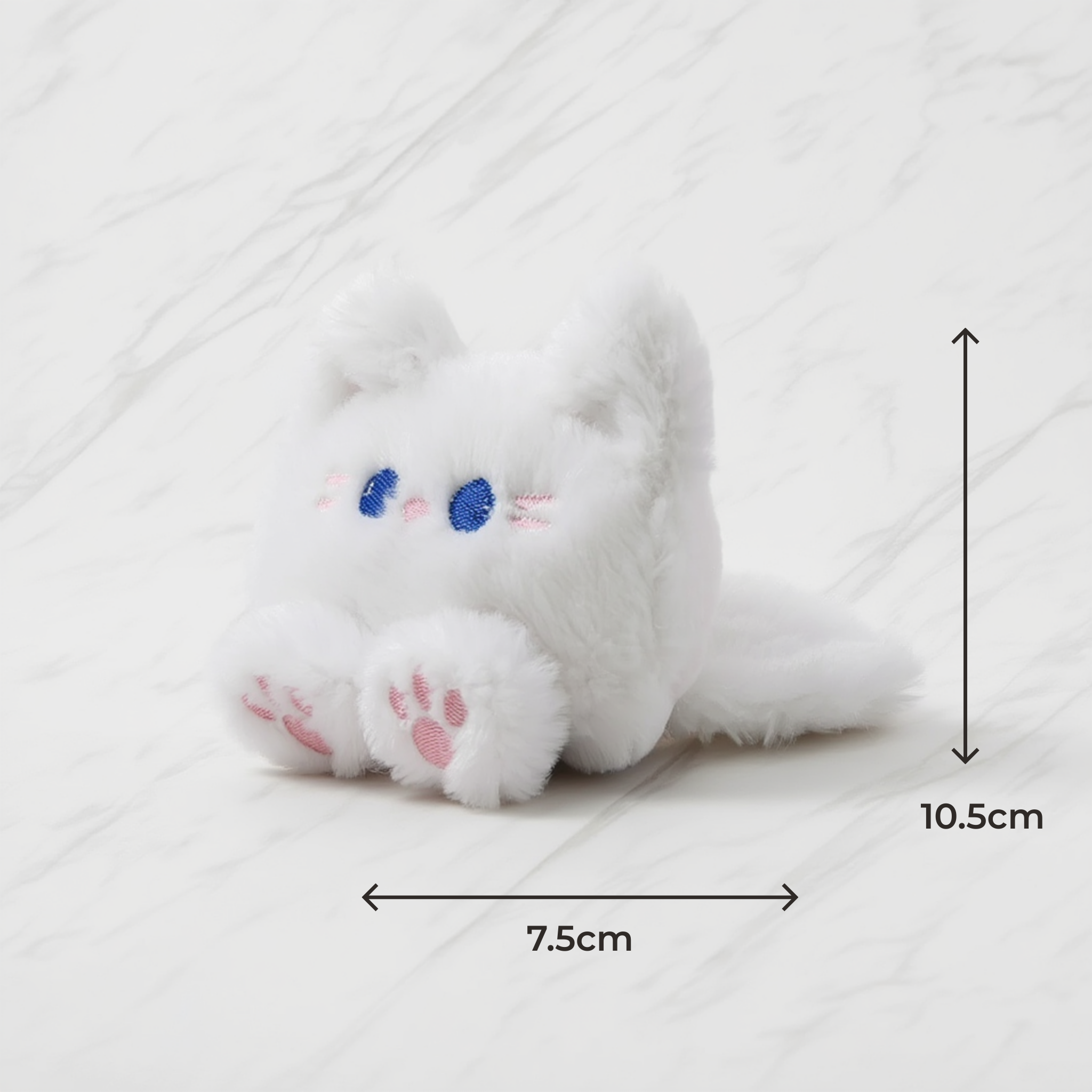 Fluffy Companion Plush Cat Keychain