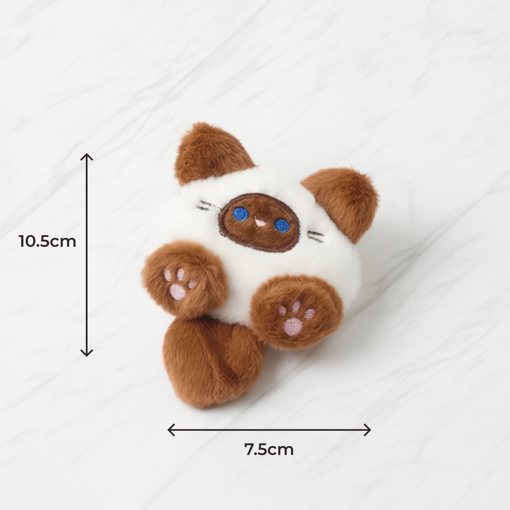 Fluffy Companion Plush Cat Keychain