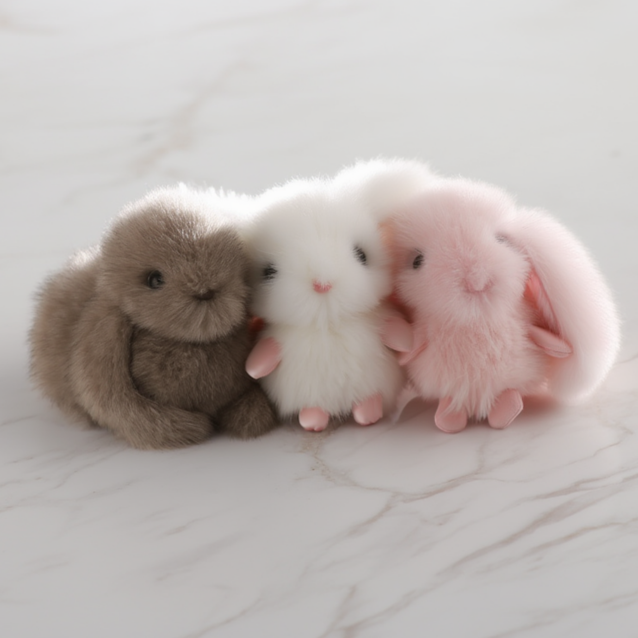 The "Cuddle Buddy" Fluffy Bunny Keychain