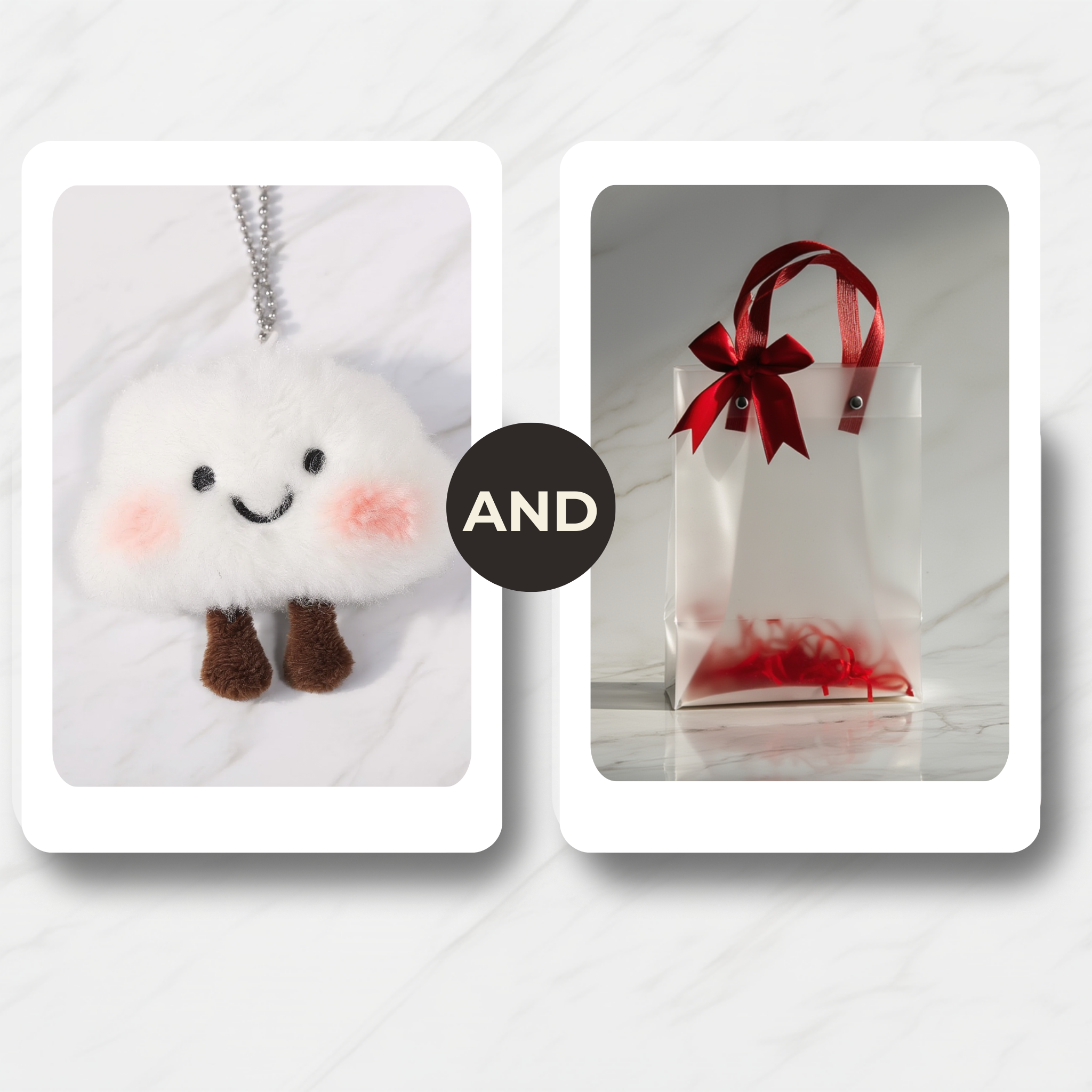 ✨ Snuggle Up Your Style: Fluffy Star & Cloud Keychains ✨