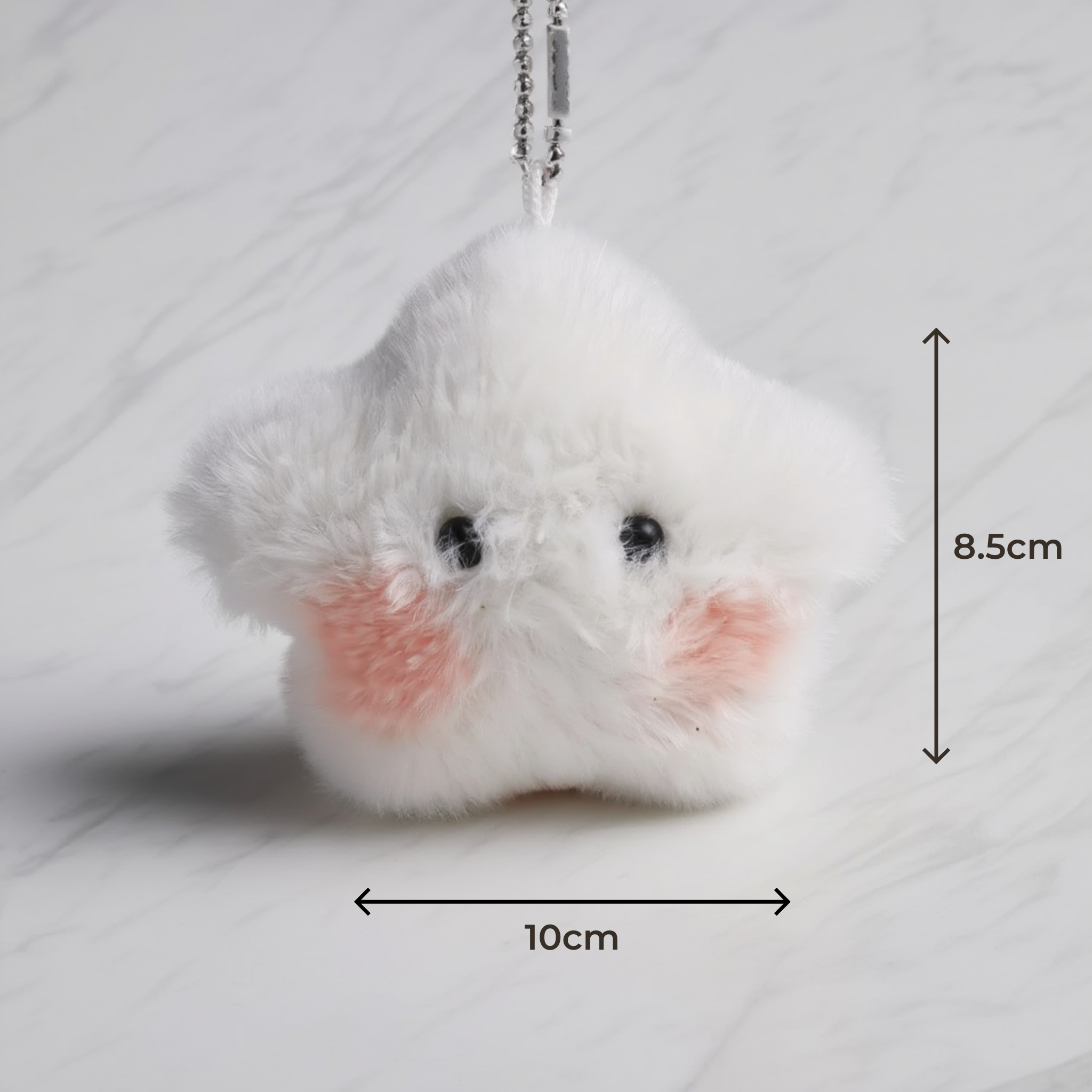 ✨ Snuggle Up Your Style: Fluffy Star & Cloud Keychains ✨