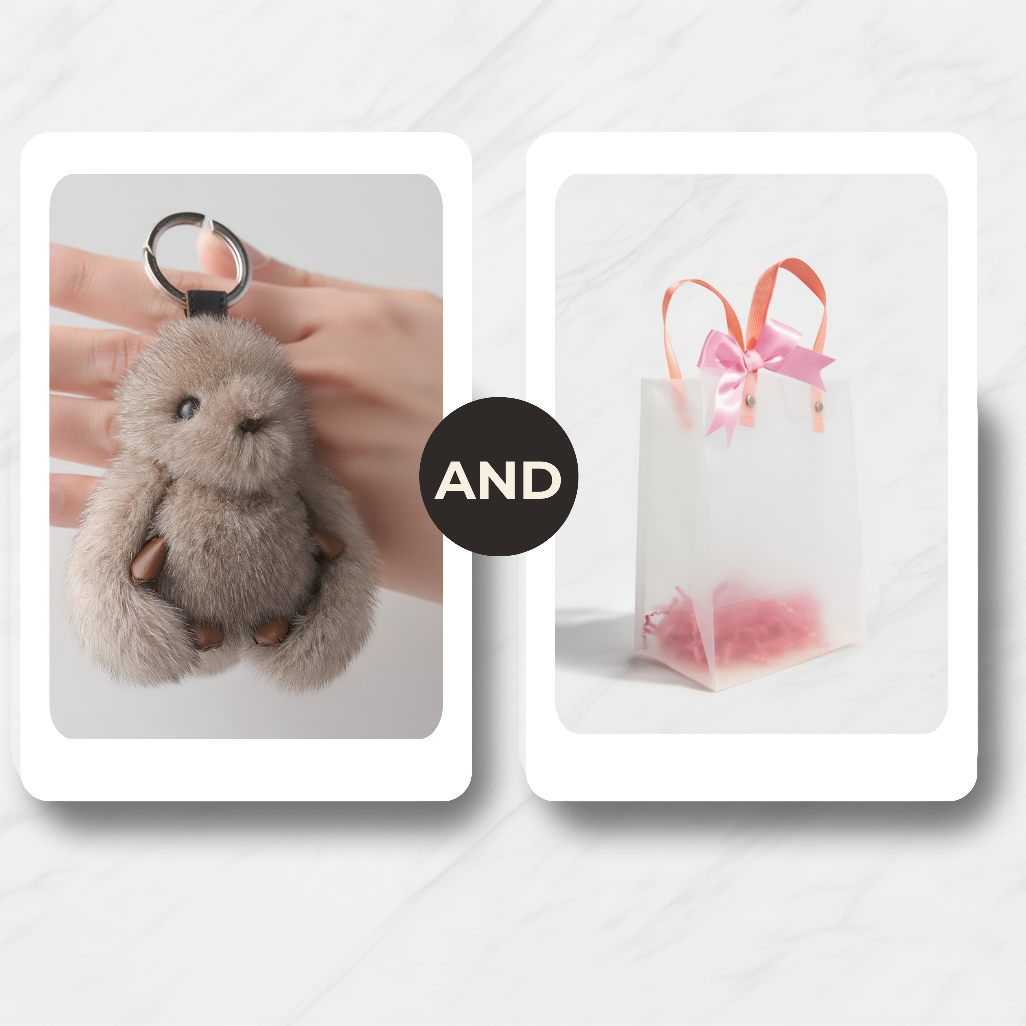 The "Cuddle Buddy" Fluffy Bunny Keychain