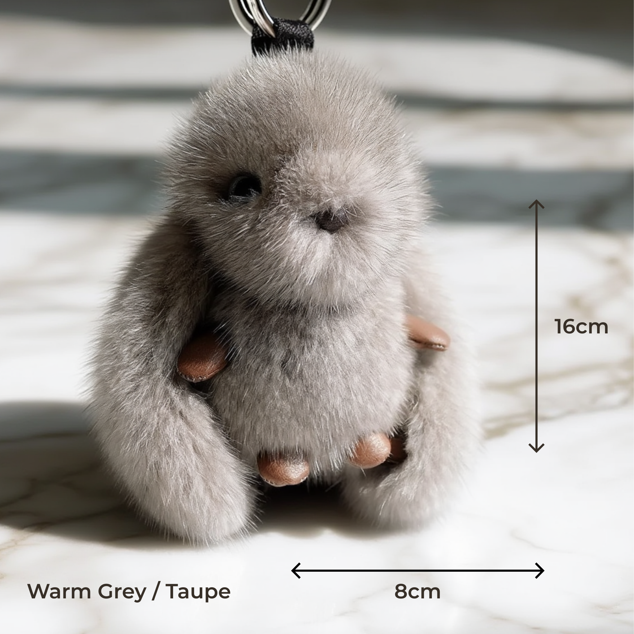 The "Cuddle Buddy" Fluffy Bunny Keychain