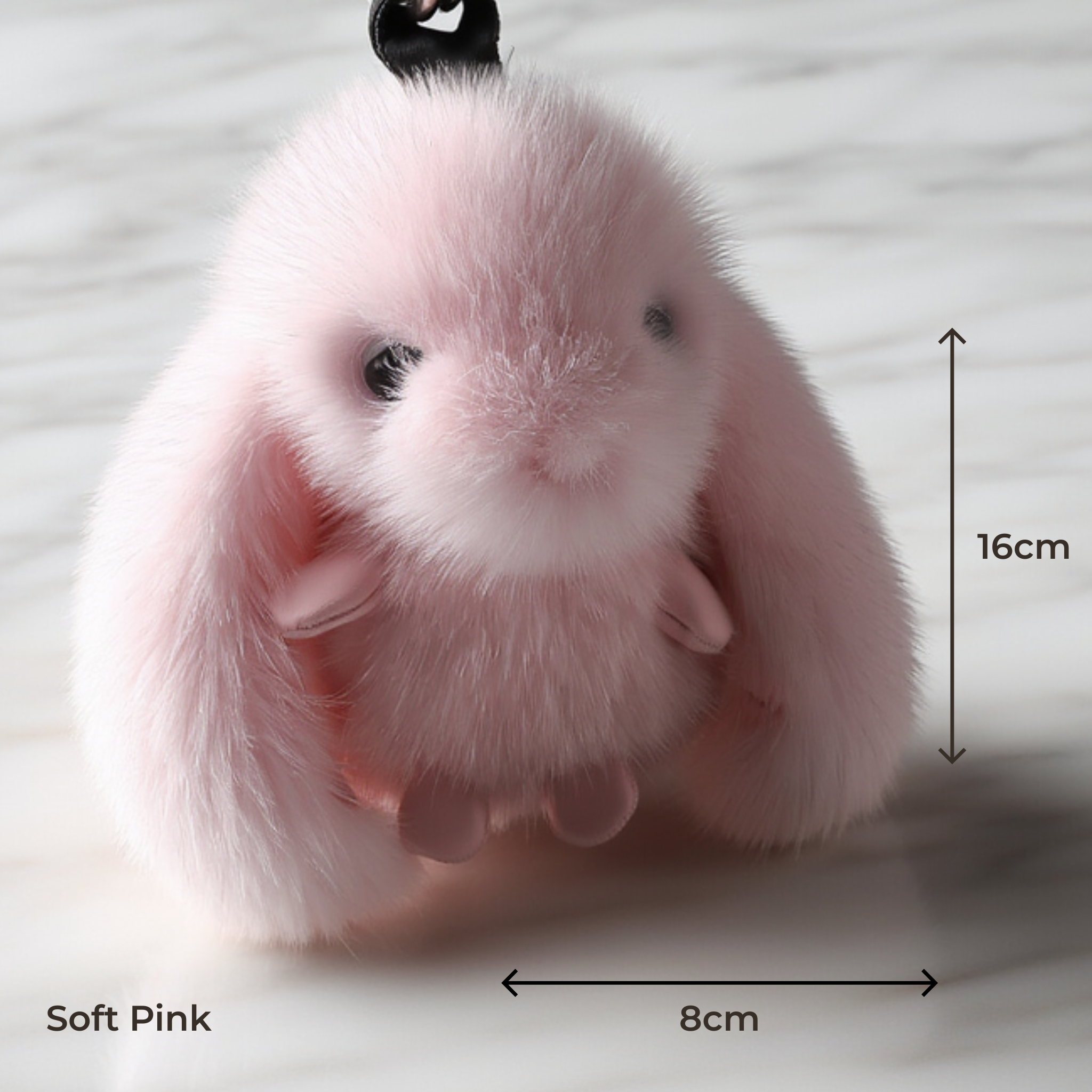 The "Cuddle Buddy" Fluffy Bunny Keychain