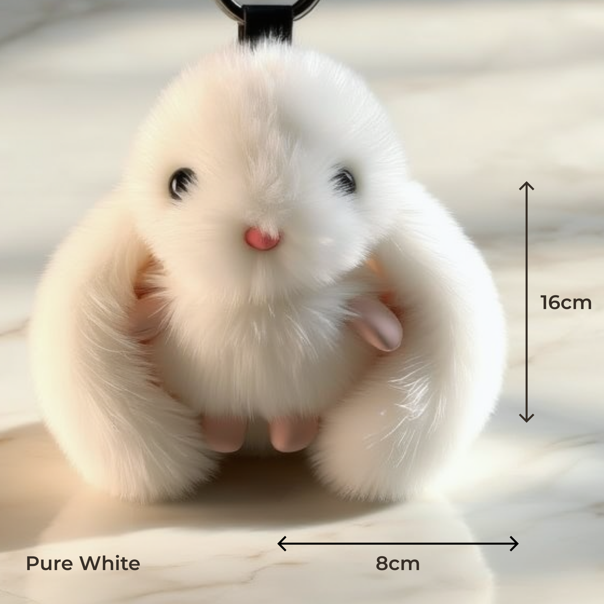 The "Cuddle Buddy" Fluffy Bunny Keychain